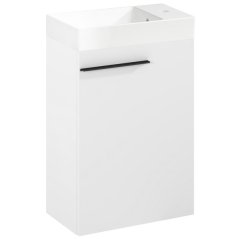 EBS Ardo Skříňka s umyvadlem 45 cm, bílá mat, madlo černá mat