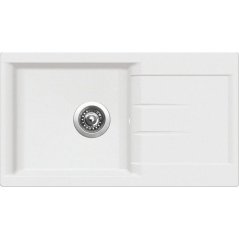 EBS STANDARD780 bílá granitový dřez s odkapem, 78x44 cm