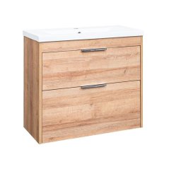 EBS City Skříňka + umyvadlo 81 cm, dub Riviera