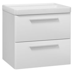 EBS Urban Skříňka s umyvadlem 61 cm, bílá lesk/madlo bíla mat