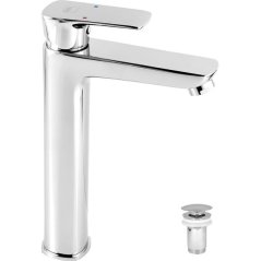 EBS Urban Umyvadlová baterie s výpustí Click/Clack, chrom URB185