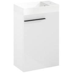 EBS Ardo Skříňka s umyvadlem 45 cm, bílá lesk, madlo černá mat