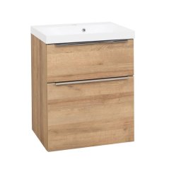 EBS Nevio Skříňka a umyvadlo 61 cm, dub Riviera