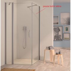 EBS Urbanis Boční stěna 90 cm pro pantové dveře, stříbrná lesk/čiré sklo