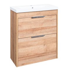 EBS City Skříňka + umyvadlo 61 cm, dub Riviera