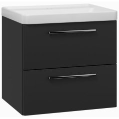 EBS Urban Skříňka s umyvadlem 60cm, černá mat/madlo chrom