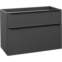 EBS Nevio B Skříňka pod umyvadlo 101 cm s černým úchytem, antracitově šedá