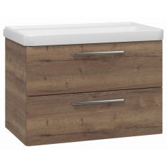 EBS Urban Skříňka s umyvadlem 81cm, dub Halifax/madlo nerez
