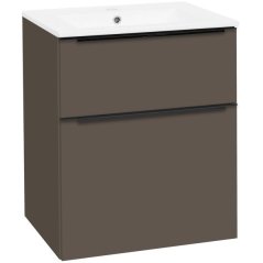 EBS Dream Skříňka s tenkým keramickým slim umyvadlem 61 cm, šedá láva mat