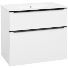 EBS Dream Skříňka s tenkým keramickým slim umyvadlem 81 cm, bílá mat