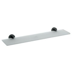 EBS Urban Round Black Skleněná polička, černá mat