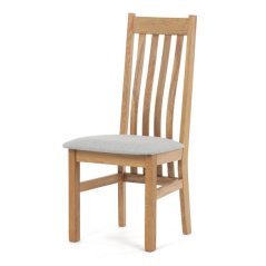 EBS Country Jídelní židle, přírodní masiv, šedá