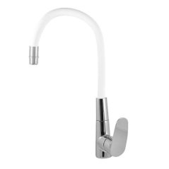EBS Dřezová baterie s flexibilním ramínkem, bílá/chrom