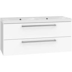 EBS Pure Skříňka s dvojumyvadlem 121 cm, bílá