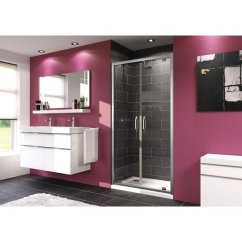 EBS Urban Sprchové dveře dvoukřídlé 75 cm, chrom profil 140902.069.322
