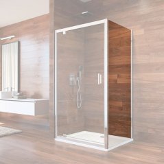 EBS Nova Boční pevná stěna 90 cm, chrom/sklo čiré