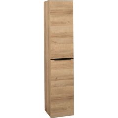 EBS Nevio B Skříňka vysoká s černým úchytem L/P 35 cm, dub Riviera