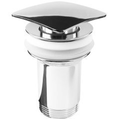 EBS Vtok umyvadlový Clic-Clack, hranatý, chrom