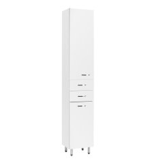 EBS K-Plus Skříňka vysoká 35x194 cm, s košem na prádlo, bílá
