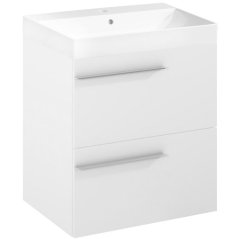 EBS Ardo Skříňka s umyvadlem 60 cm, bílá mat, madlo chrom
