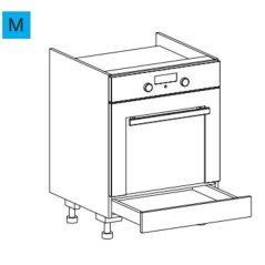 EBS MBAES60ERC1S Skříňka spodní pro troubu, 60 cm diamantově šedá