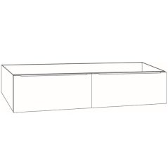 EBS Nevio Skříňka umyvadlová 121 cm, 2 zásuvky, zakázková barva K3