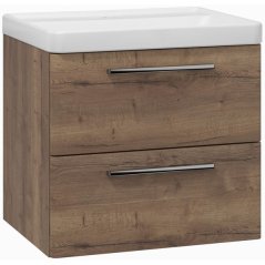 EBS Urban Skříňka s umyvadlem 60cm, dub Halifax/madlo chrom