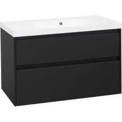 EBS Duomo Skříňka + umyvadlo 101 cm, černá matná
