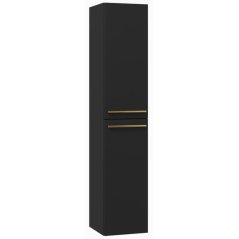 EBS Urban Vysoká skříňka 35x170cm L/P, černá mat-madlo bronz