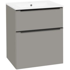 EBS Dream Skříňka s tenkým keramickým slim umyvadlem 61 cm, šedá mat
