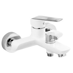 EBS Elisa White Baterie vanová nástěnná, bez setu, bílá/chrom