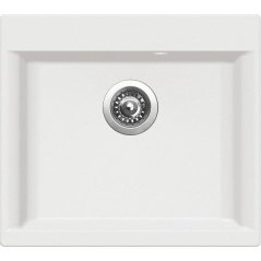 EBS SINE560 bílá granitový jednodřez, 56x50 cm