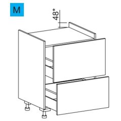 EBS MBAES60KIS Skříňka spodní pod indukci, 60 cm, diamantově šedá