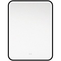 EBS Emilia Zrcadlo 60 x 80 cm s LED osvětlením a senzorem, černá rám