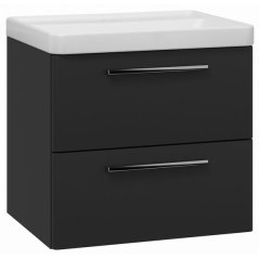 EBS Urban Skříňka s umyvadlem 61cm, černá mat/madlo chrom