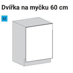 EBS K60UVS Dvířka na myčku diamantově šedá, 60 cm