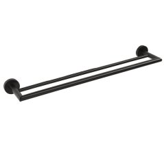 EBS Urban Round Black Dvojitý držák ručníků, černá mat