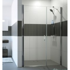EBS Urbanis Pantové dveře 100 cm s protisegmentem, stříbrná lesk/čiré sklo