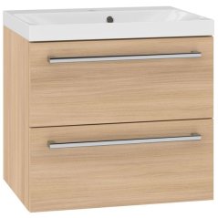 EBS Pure Skříňka s umyvadlem 61 cm, dub sand barbera