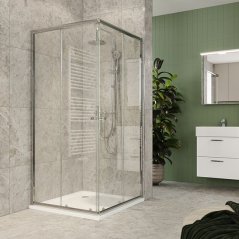 EBS Linea Sprchový kout 80cm čtverec, chrom/čiré sklo