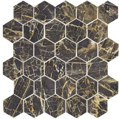 EBS Museo hexagon 26,3x27,4 black golden lesklý
