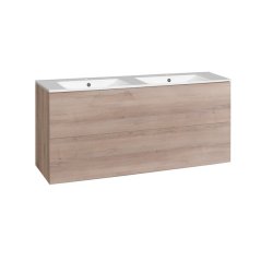 EBS KUBA Skříňka + keramické umyvadlo Slim 121 cm, dub Kronberg