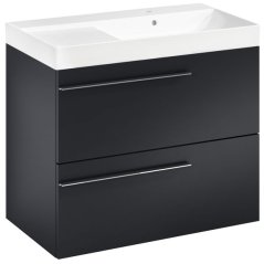 EBS Ardo Skříňka s umyvadlem 80 cm, P, černá mat, madlo chrom