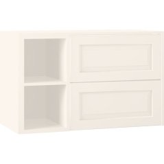 EBS Lasy Skříňka umyvadlová s deskou a s regálem vlevo, 93,2 cm, magnolia matná