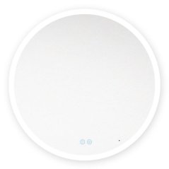 EBS Emilia Kulaté zrcadlo 60 cm s LED osvětlením a senzorem, pískovaný okraj