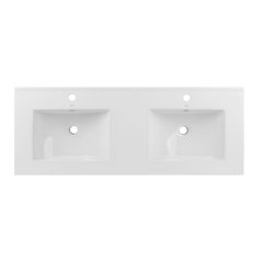 EBS Nábytkové dvojumyvadlo 121x46 cm keramické