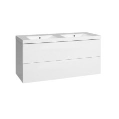 EBS KUBA Skříňka + umyvadlo 121 cm, bílá lesklá
