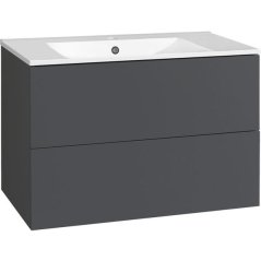 EBS KUBA Skříňka + keramické umyvadlo Slim 81 cm, antracitově šedá