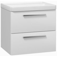 EBS Urban Skříňka s umyvadlem 60cm, bílá lesk/madlo nerez