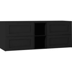 EBS Lasy Skříňka umyvadlová s deskou 153,2 cm, černá matná